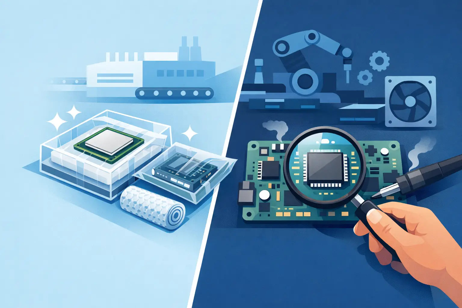 New Sealed Versus Tested Refurbished Parts