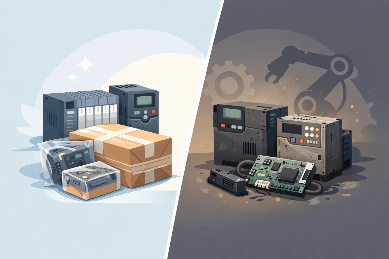 New Sealed vs Used Industrial Electronics