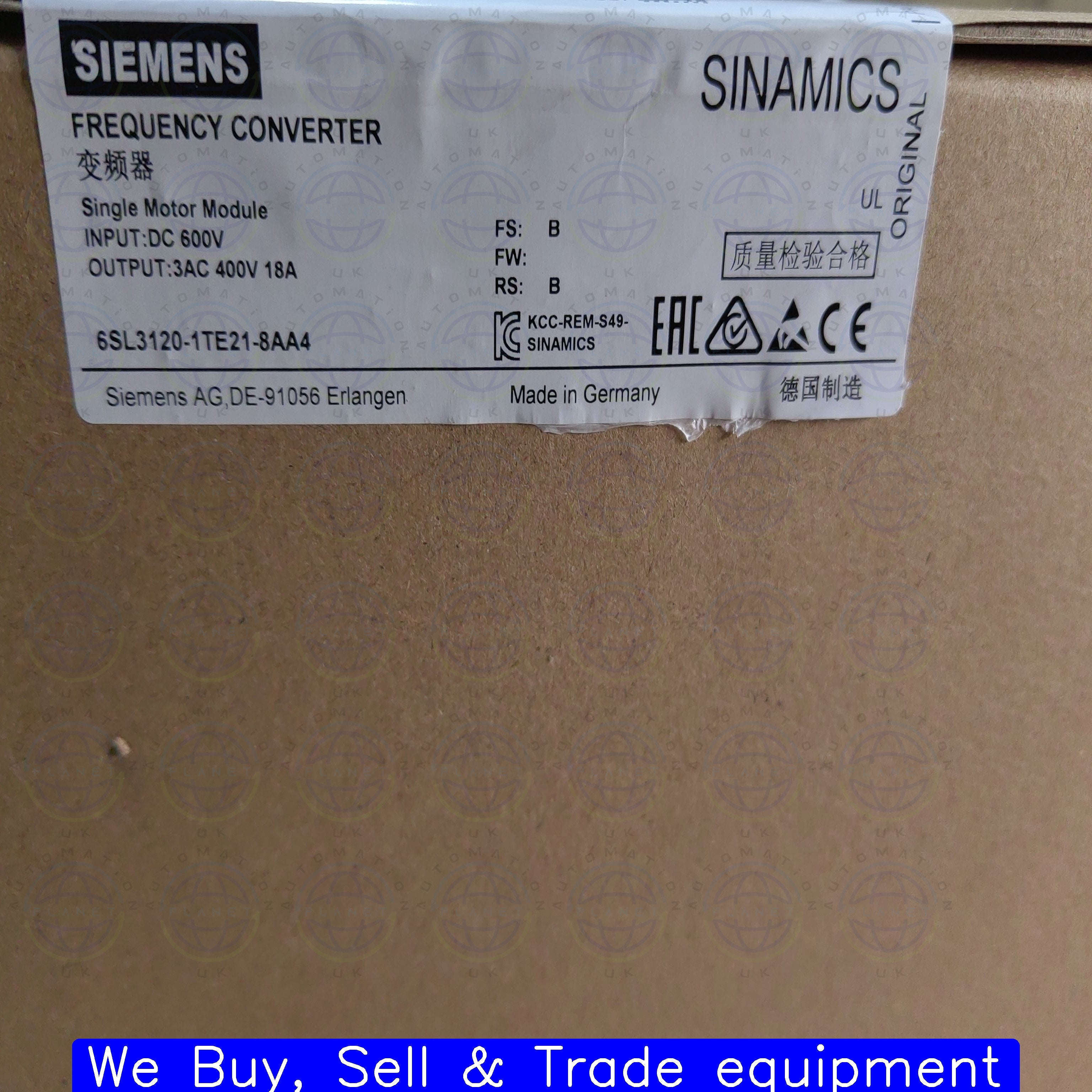 6SL3120-1TE21-8AA4